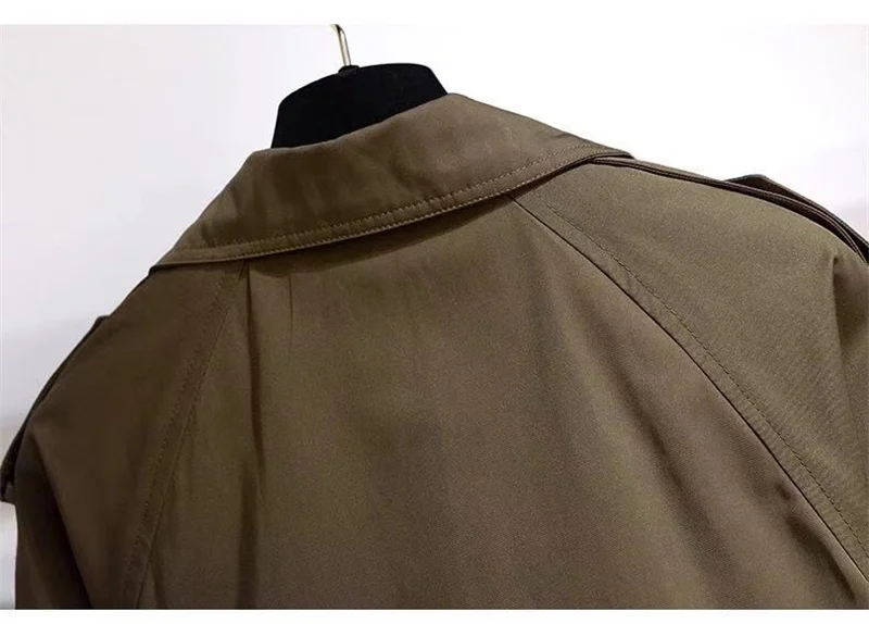 Women Jackets Double Breasted Streetwear Trench - Uniqwear