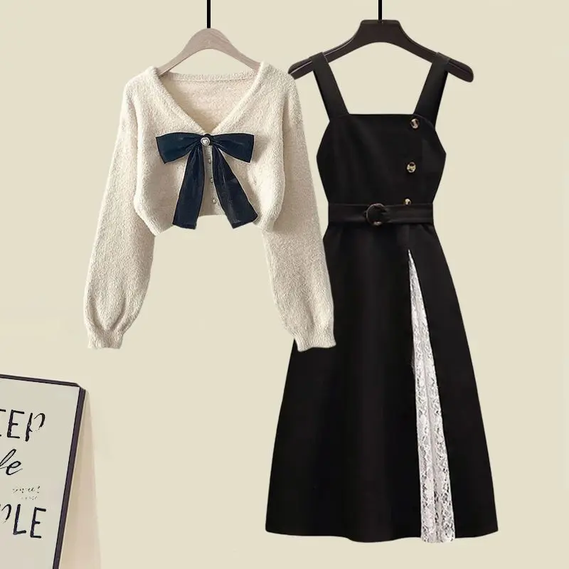 Women's New Knitted Sweaters Dress Two Piece Set - Uniqwear