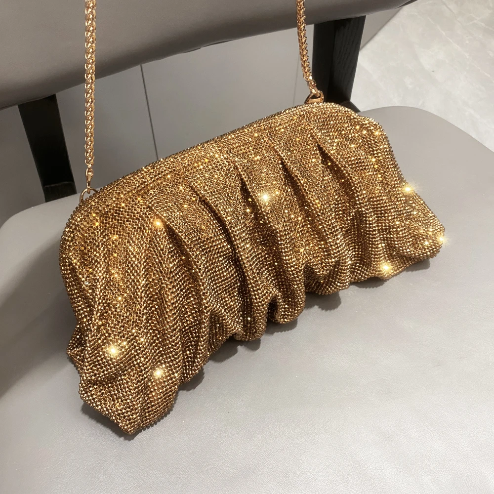 Shiny Rhinestones Handmade Evening Clutch Bags - Uniqwear