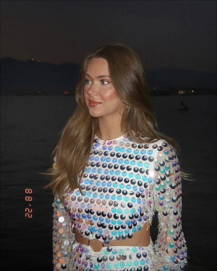 Sequins Hollow Out Mini Dress Woman - Uniqwear