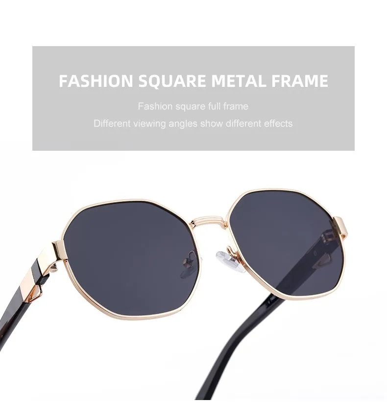 Polygon Sunglasses Women With Chain - Uniqwear