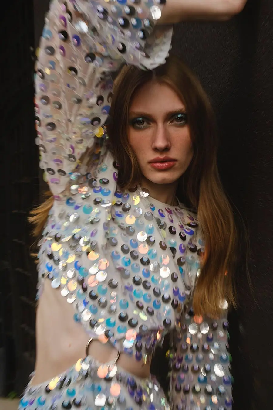 Sequins Hollow Out Mini Dress Woman - Uniqwear