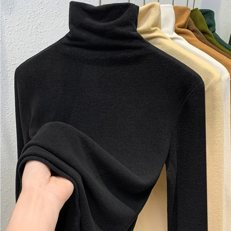 Women's Turtleneck Thick Long Sleeve Pullover - Uniqwear