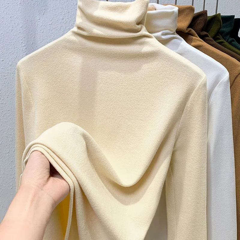 Women's Turtleneck Thick Long Sleeve Pullover - Uniqwear