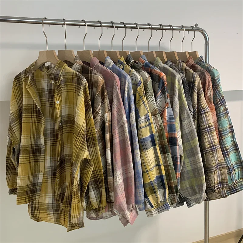 Plaid Shirt Women Autumn Long Sleeve Top - Uniqwear
