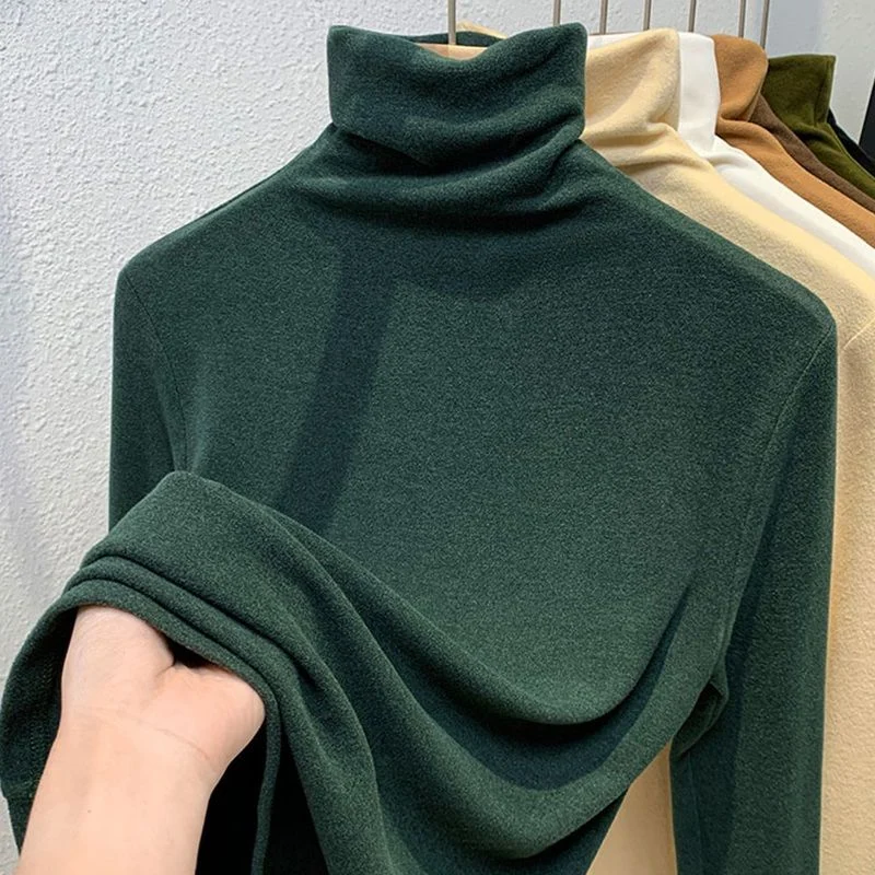 Women's Turtleneck Thick Long Sleeve Pullover - Uniqwear