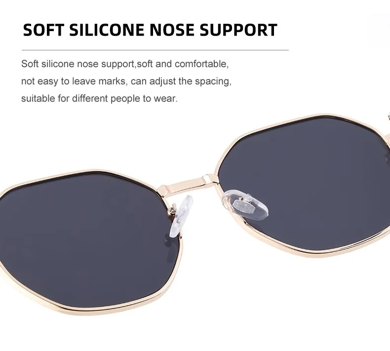 Polygon Sunglasses Women With Chain - Uniqwear