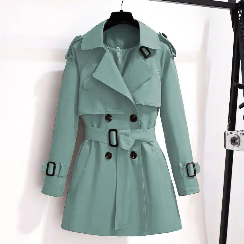 Women Jackets Double Breasted Streetwear Trench - Uniqwear