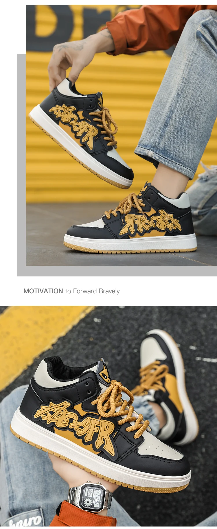 Men's Casual Fashion Hip Hop Sneakers - Uniqwear