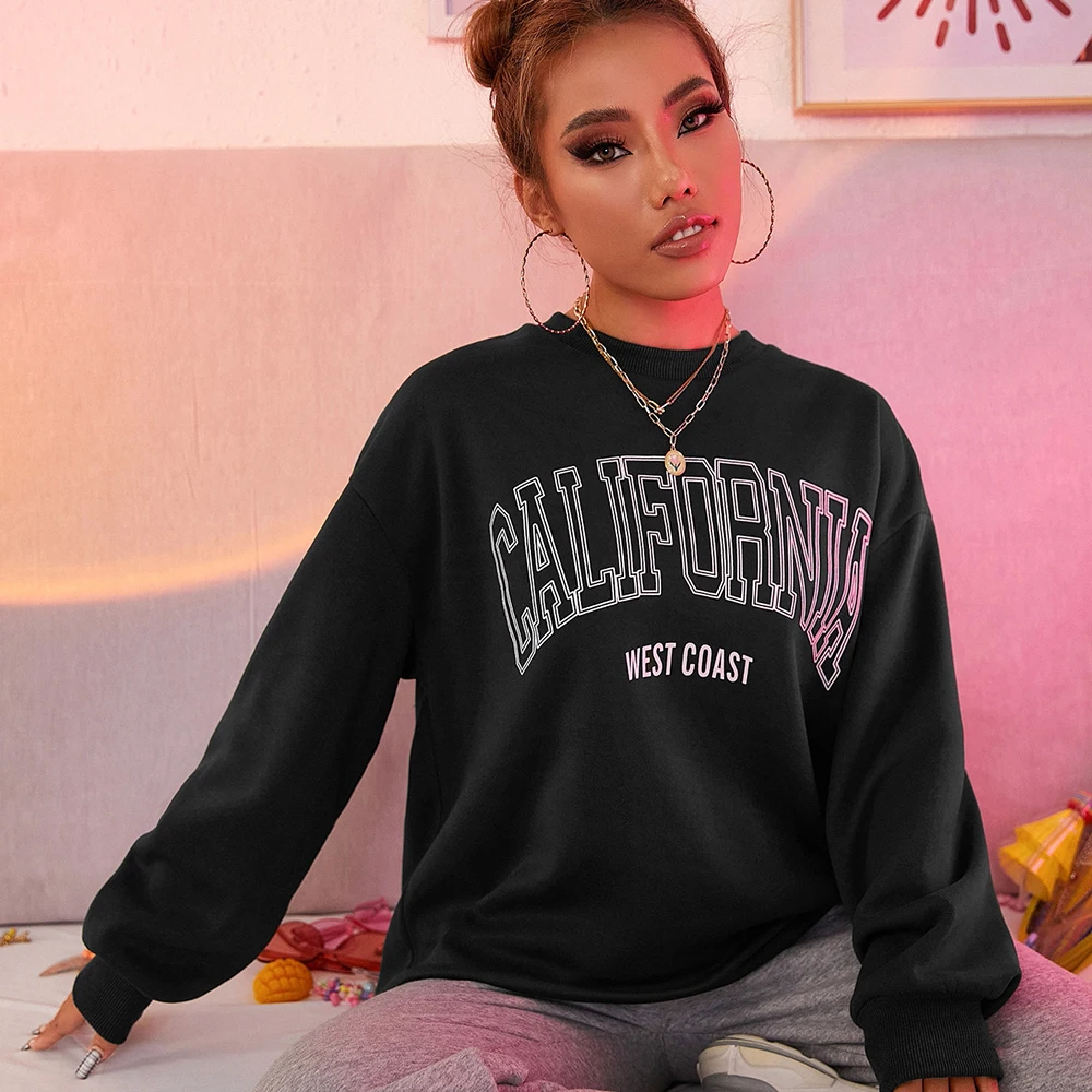 Woman Sweatshirts California West Coast Print - Uniqwear