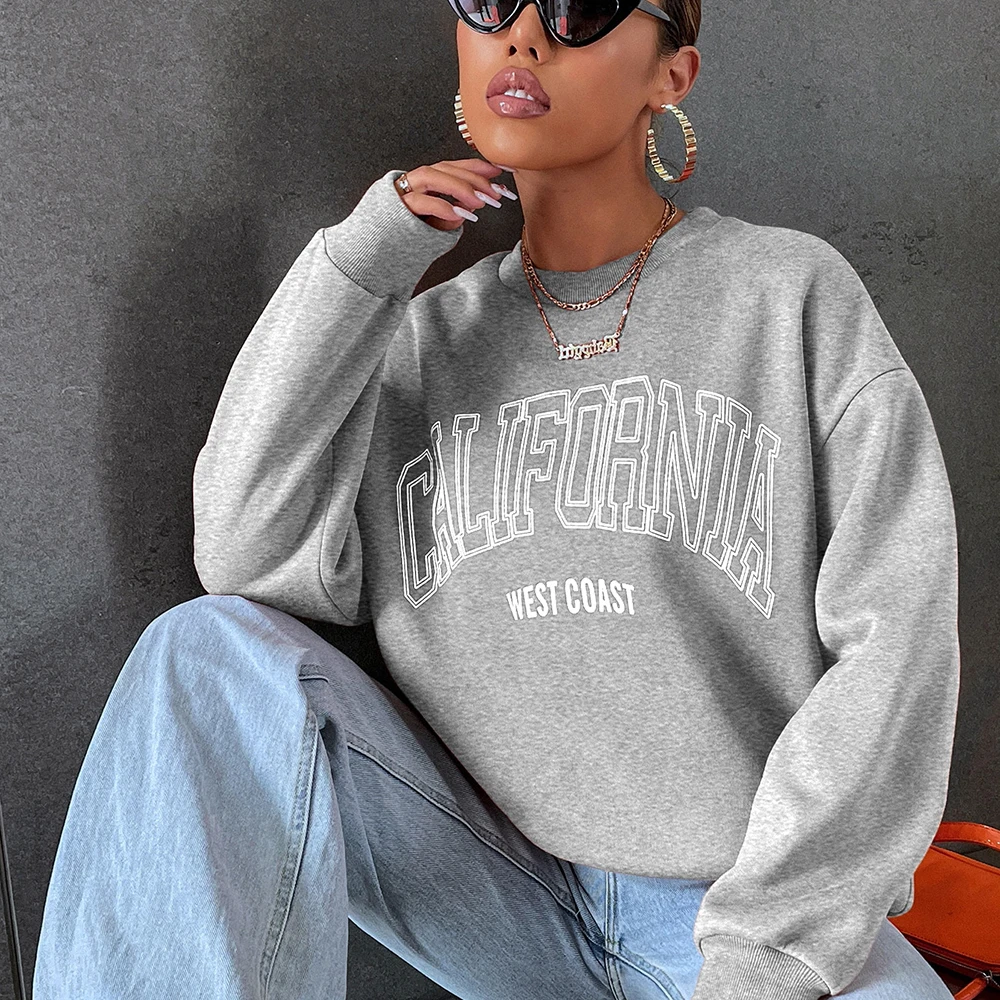 Woman Sweatshirts California West Coast Print - Uniqwear