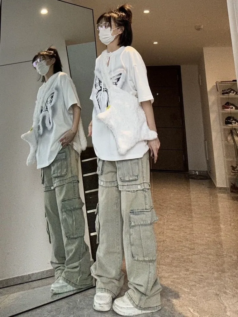 New Detachable Design Sense Tooling Jeans - Uniqwear
