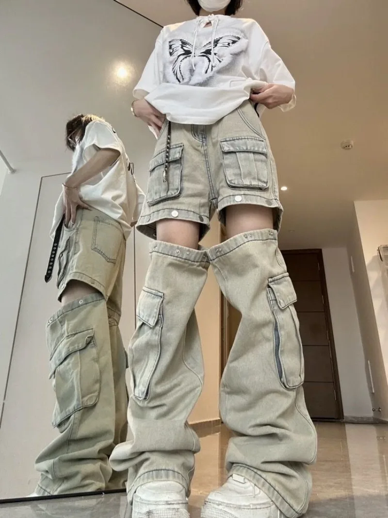 New Detachable Design Sense Tooling Jeans - Uniqwear