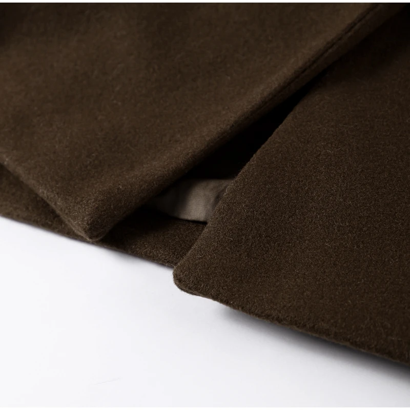Casual Solid Double-Breasted Long Coats Women - Uniqwear