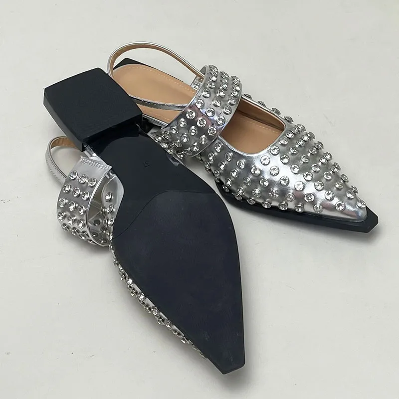 New 2025 Luxury Crystal Footwear Women Flats - Uniqwear