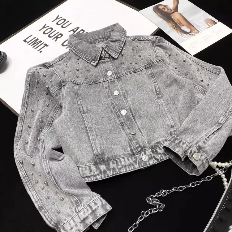 High Street New Women Denim Jacket Skirt Two Piece Set - Uniqwear