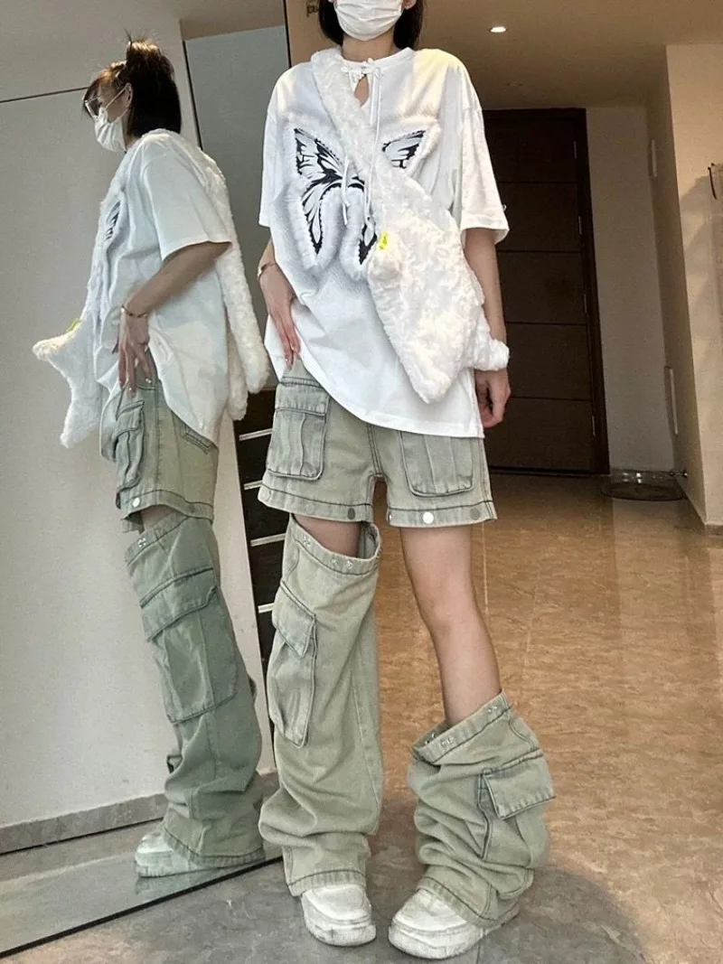 New Detachable Design Sense Tooling Jeans - Uniqwear