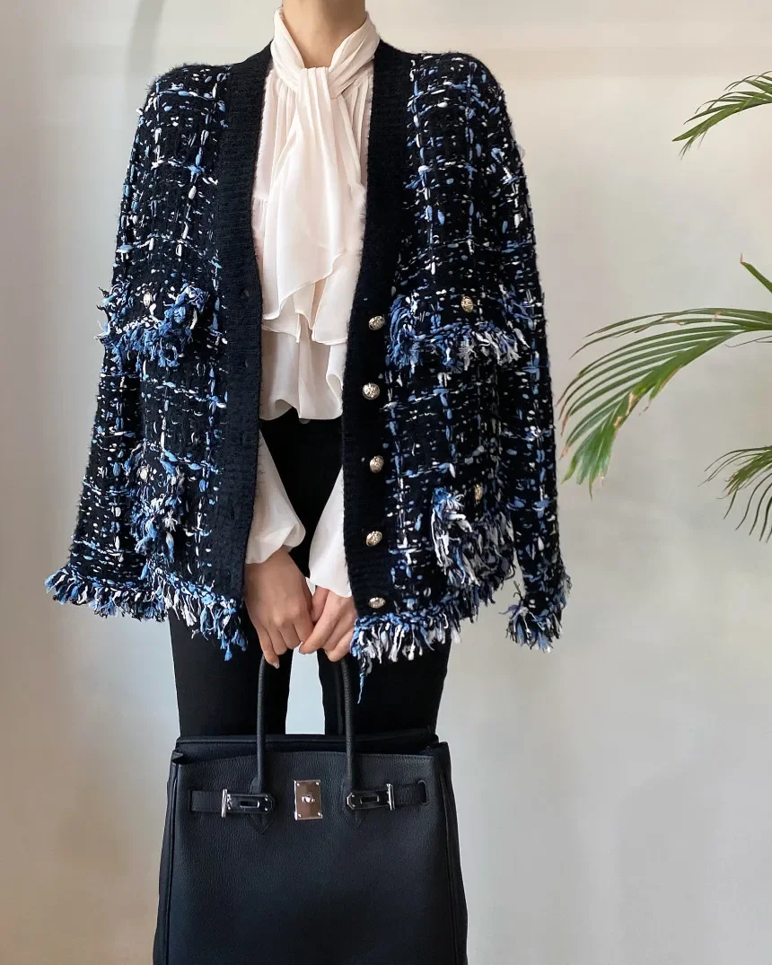Vintage Tassels Patchwork Jacket Casual Fashion Female - Uniqwear