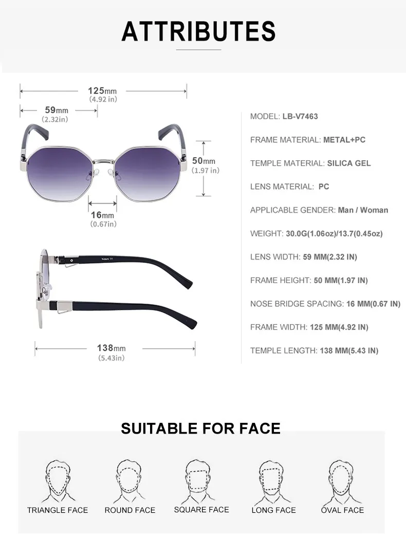 Polygon Sunglasses Women With Chain - Uniqwear