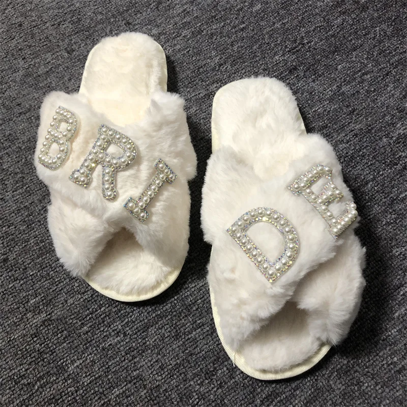 BRIDE/WIFEY Plush Slippers - Uniqwear