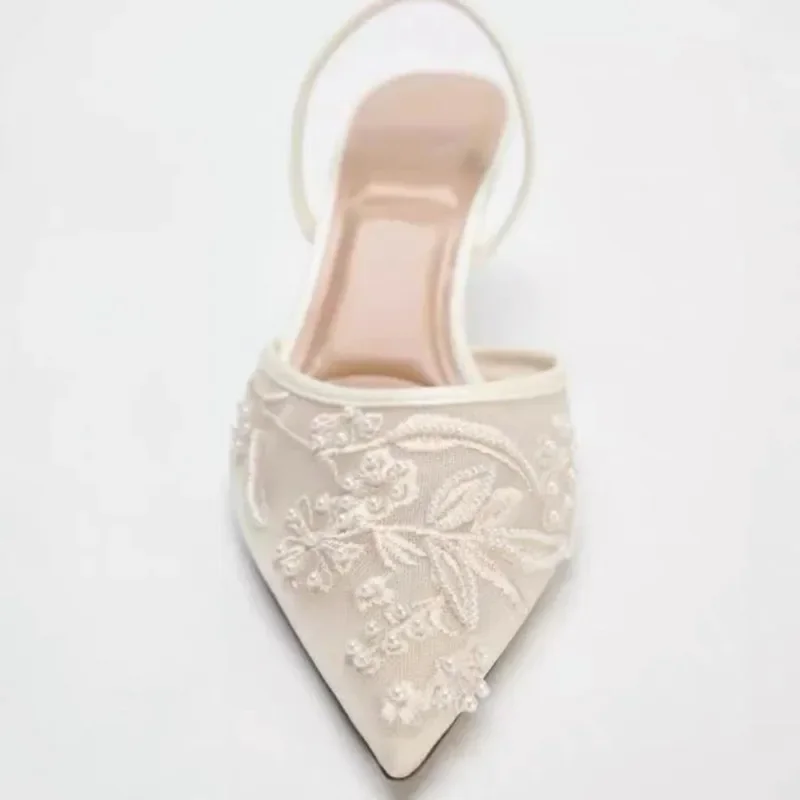 Mesh Embroidered Brand Sandals Women - Uniqwear