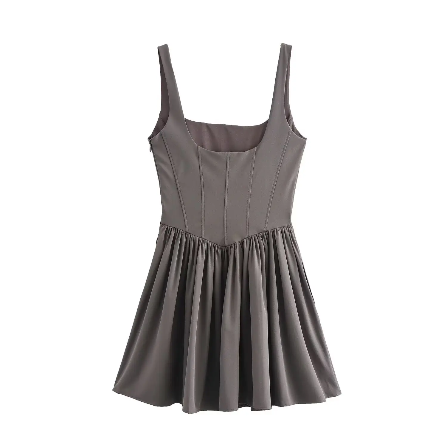 Female Sexy Slim Mini Solid Color Dress - Uniqwear