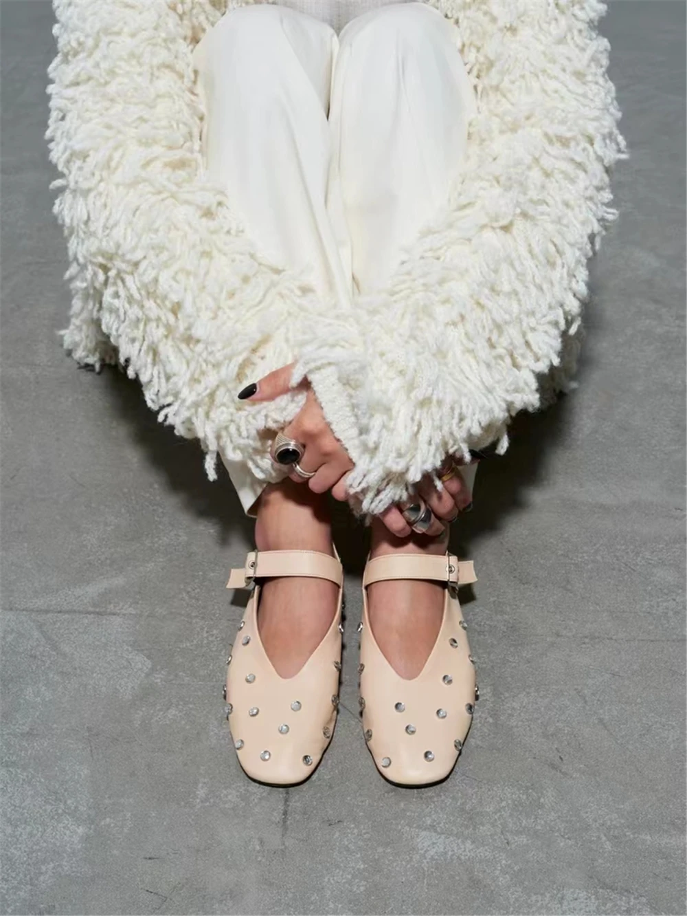 New Rivets Women Flats - Uniqwear
