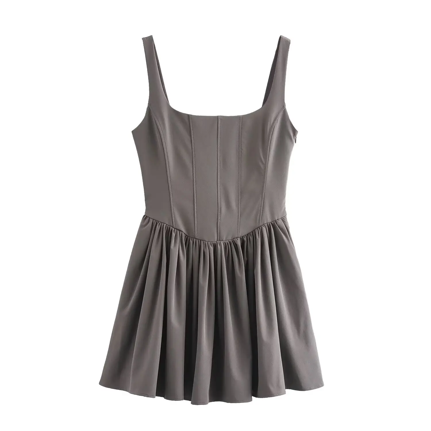 Female Sexy Slim Mini Solid Color Dress - Uniqwear