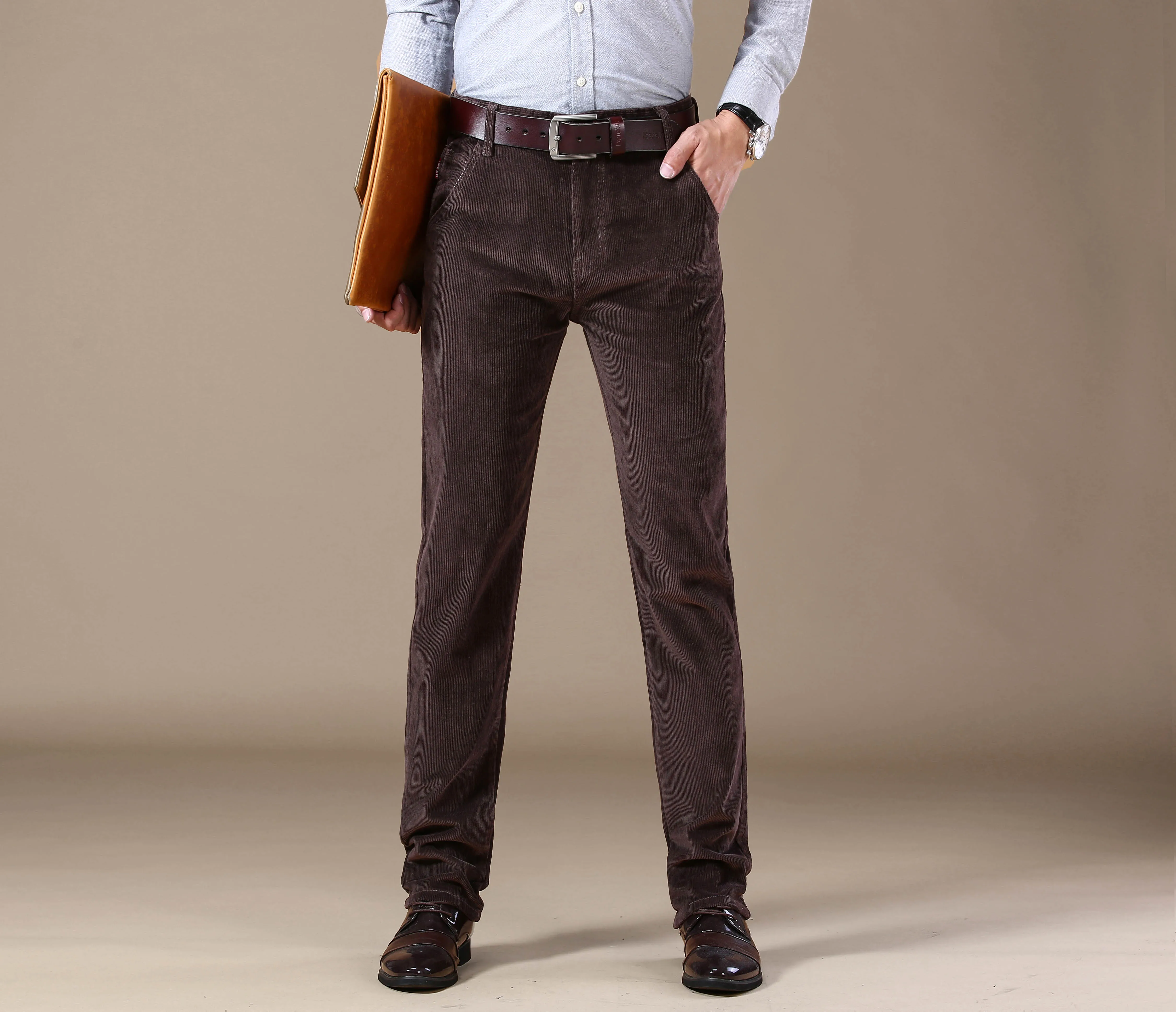 New Business Men's Straight Corduroy Pants - Uniqwear