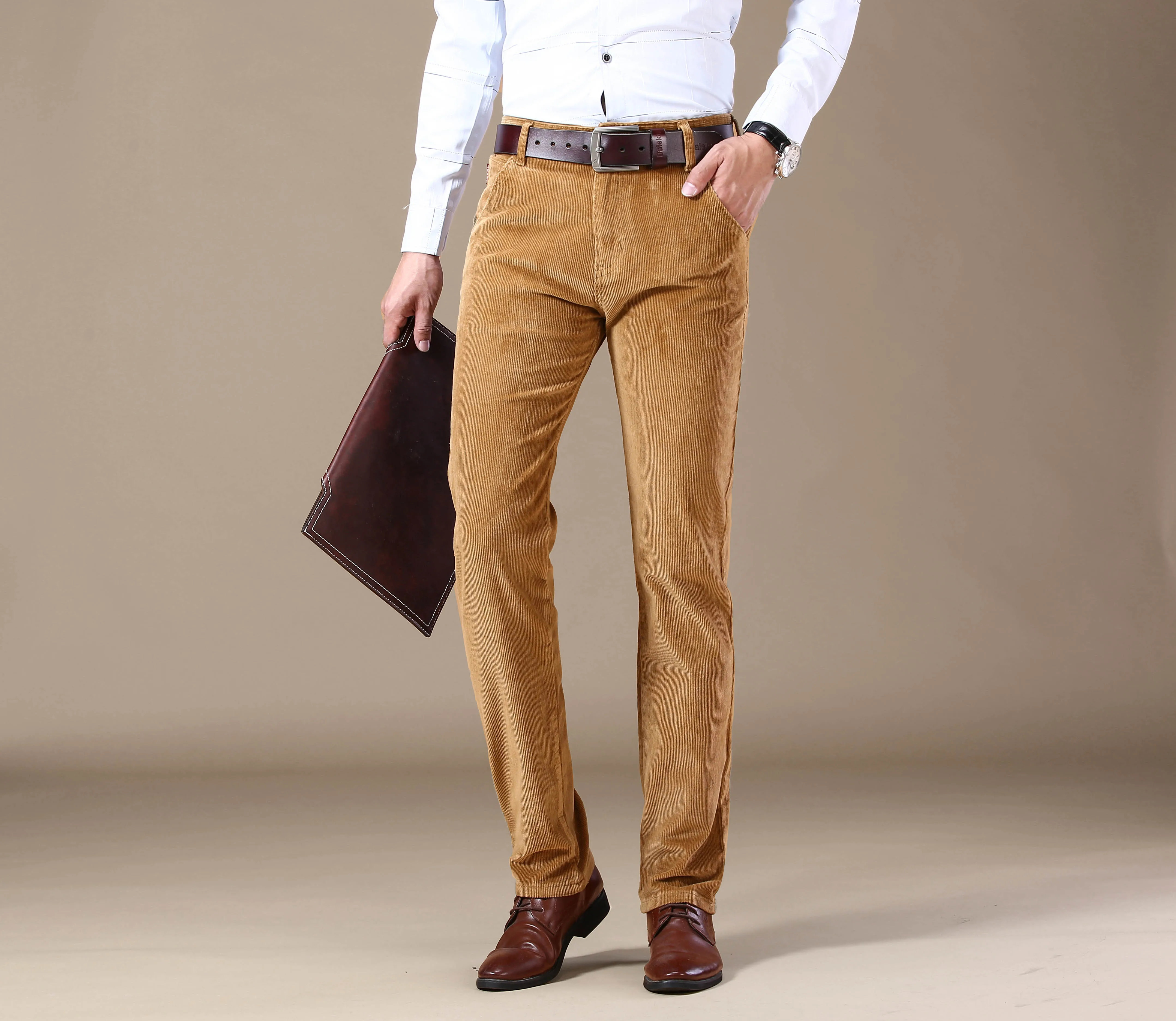 New Business Men's Straight Corduroy Pants - Uniqwear