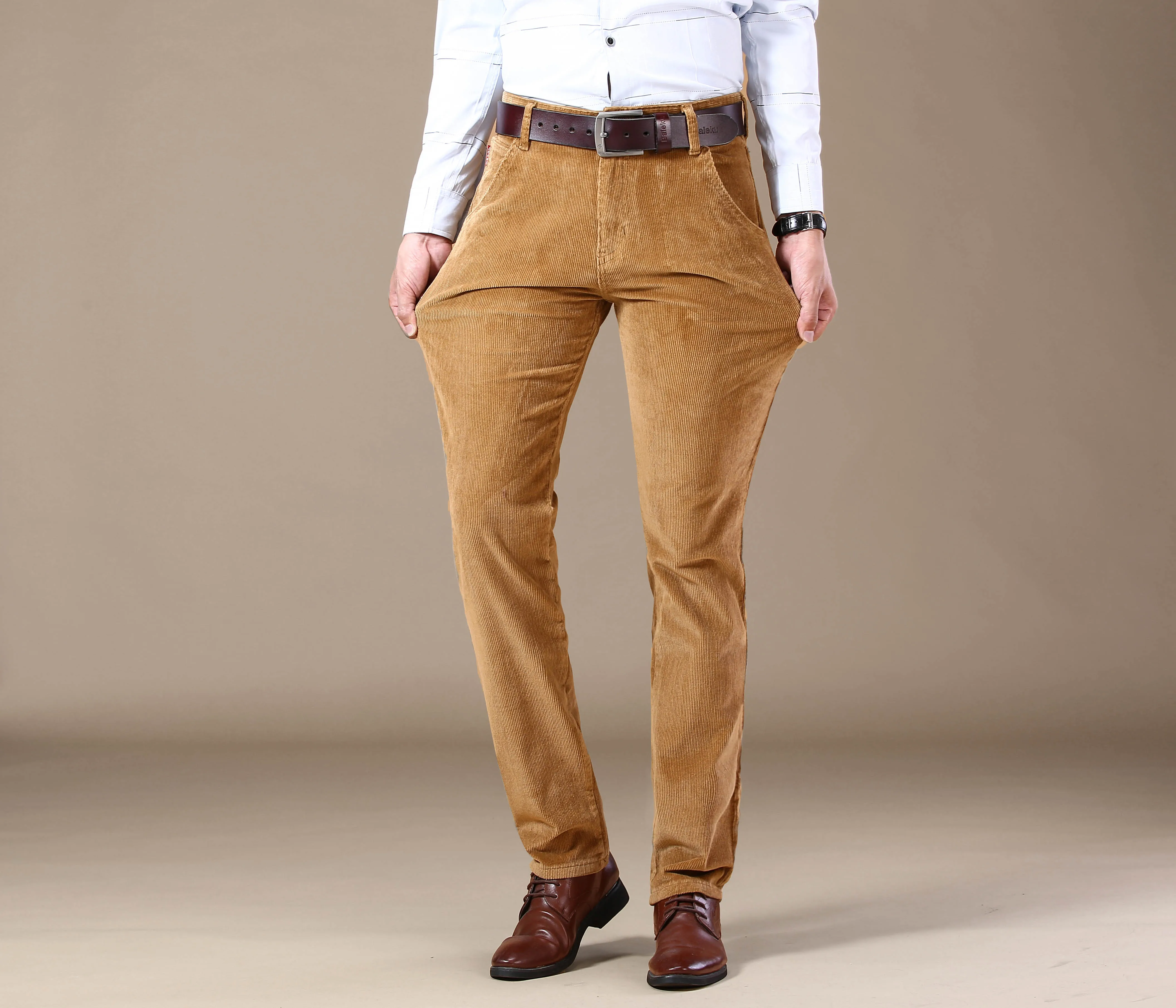 New Business Men's Straight Corduroy Pants - Uniqwear