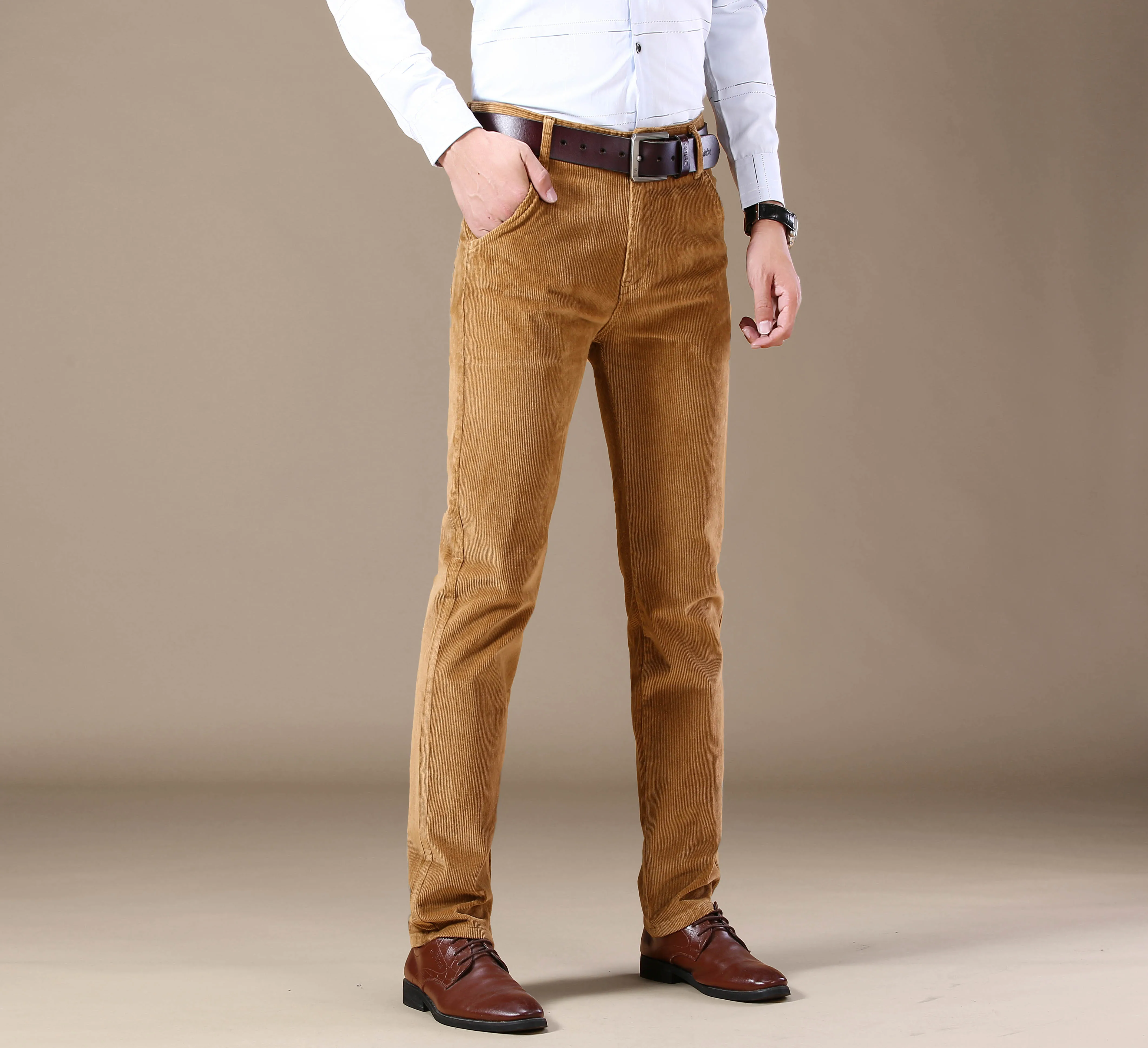 New Business Men's Straight Corduroy Pants - Uniqwear