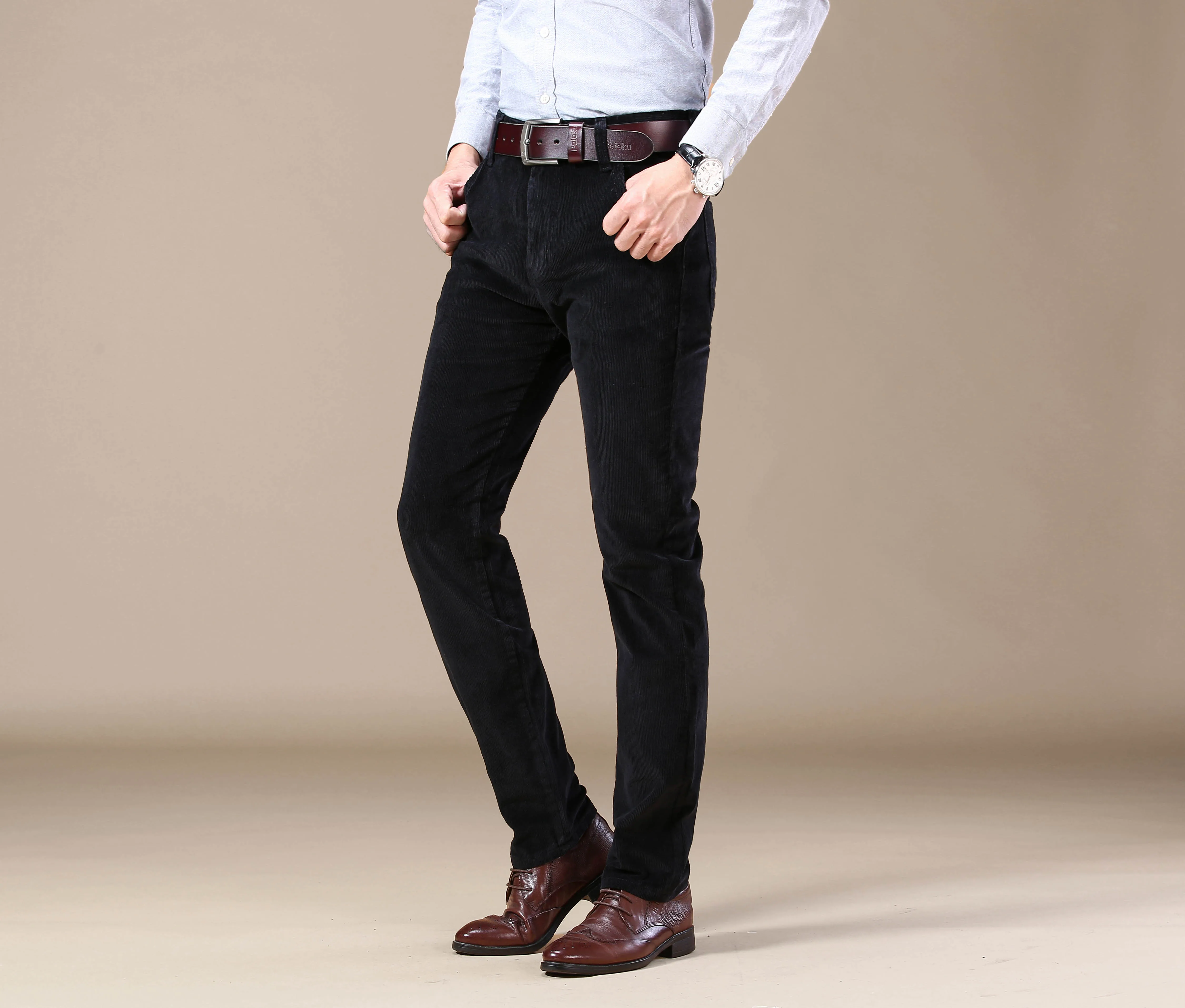 New Business Men's Straight Corduroy Pants - Uniqwear
