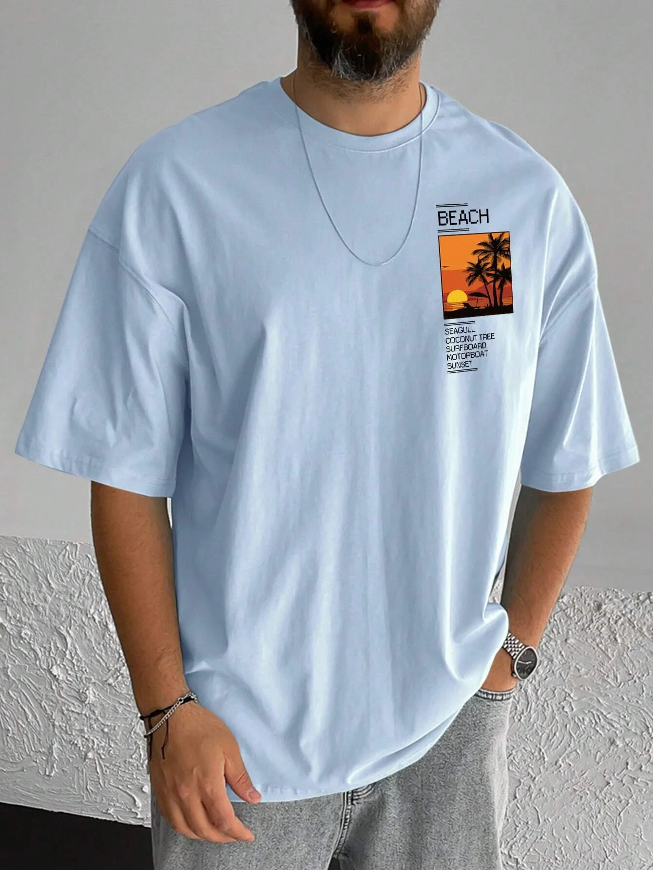 Men Cotton Loose Short Sleeved T-shirt - Uniqwear