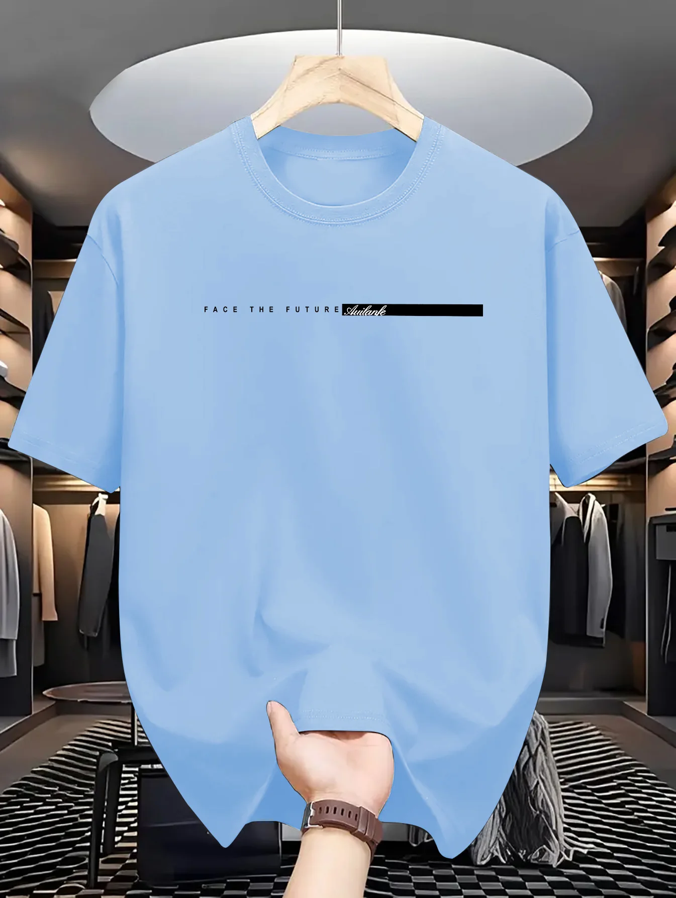 Summer men's 100% cotton casual loose T-shirt - Uniqwear