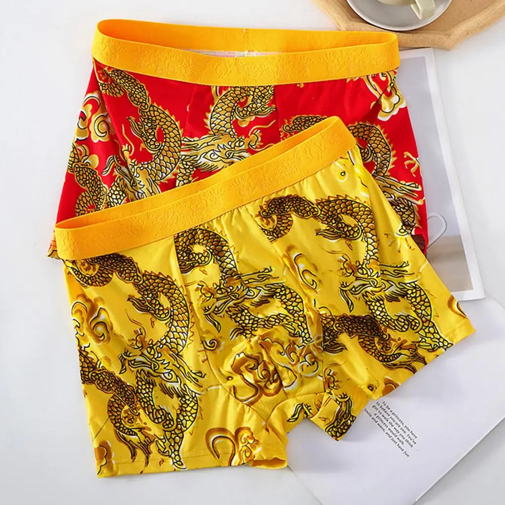 1Pc Men Dragon Pattern Underwear Men - Uniqwear