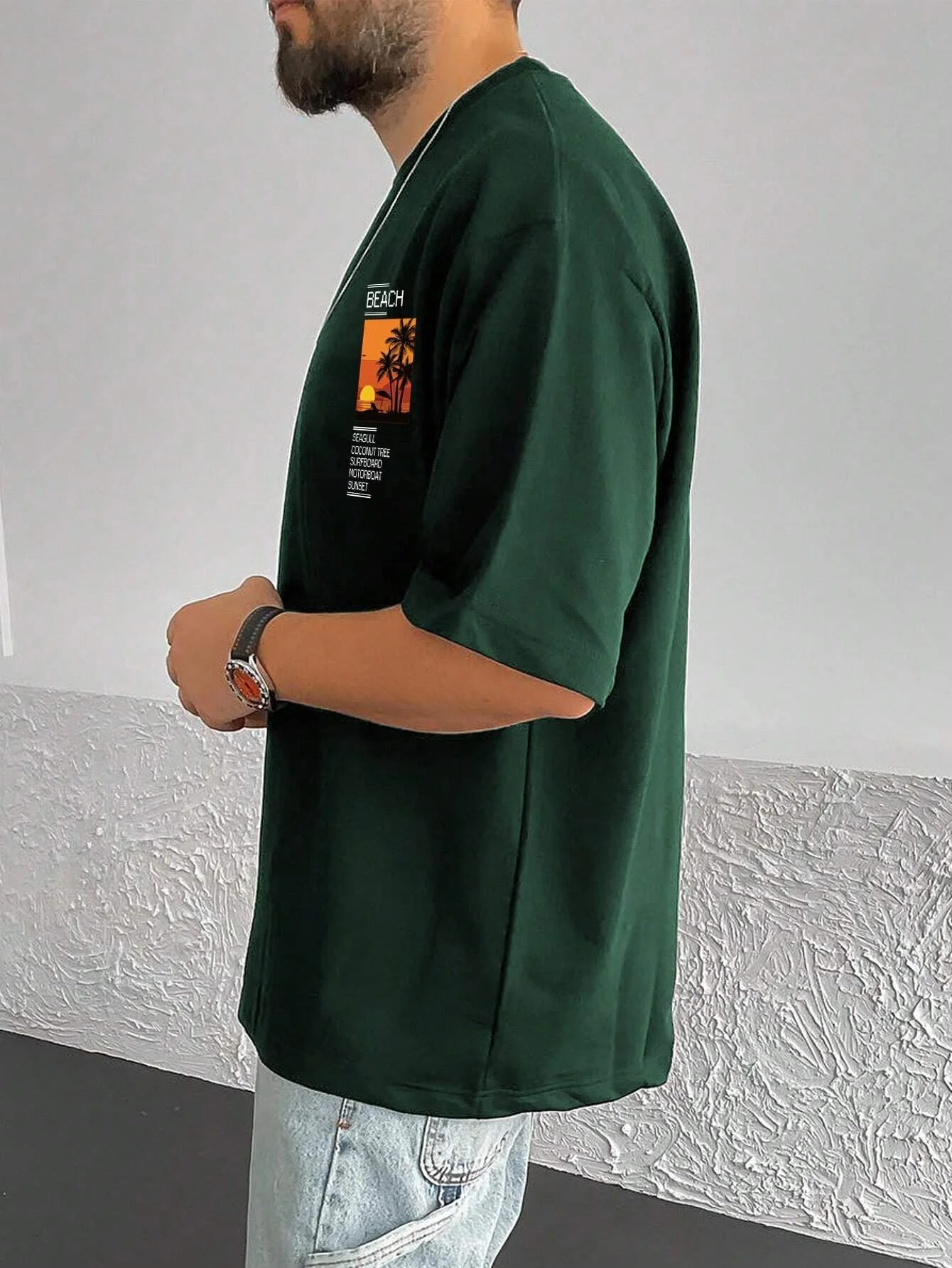 Men Cotton Loose Short Sleeved T-shirt - Uniqwear
