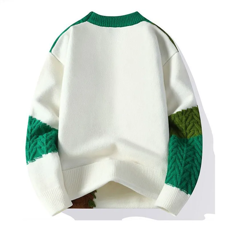 Fashion Sweater Men Patchwork Casual Knit Pullovers - Uniqwear