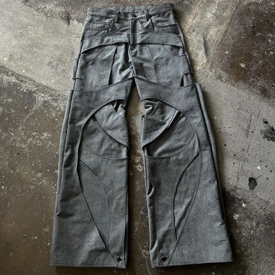 New Casual Floor Mopping Loose Jeans for Men - Uniqwear