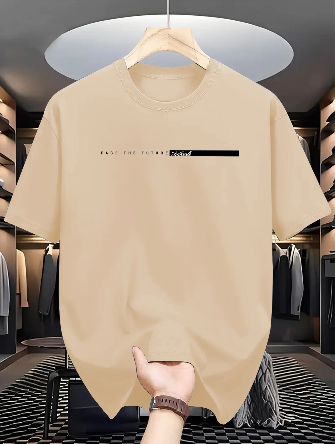 Summer men's 100% cotton casual loose T-shirt - Uniqwear