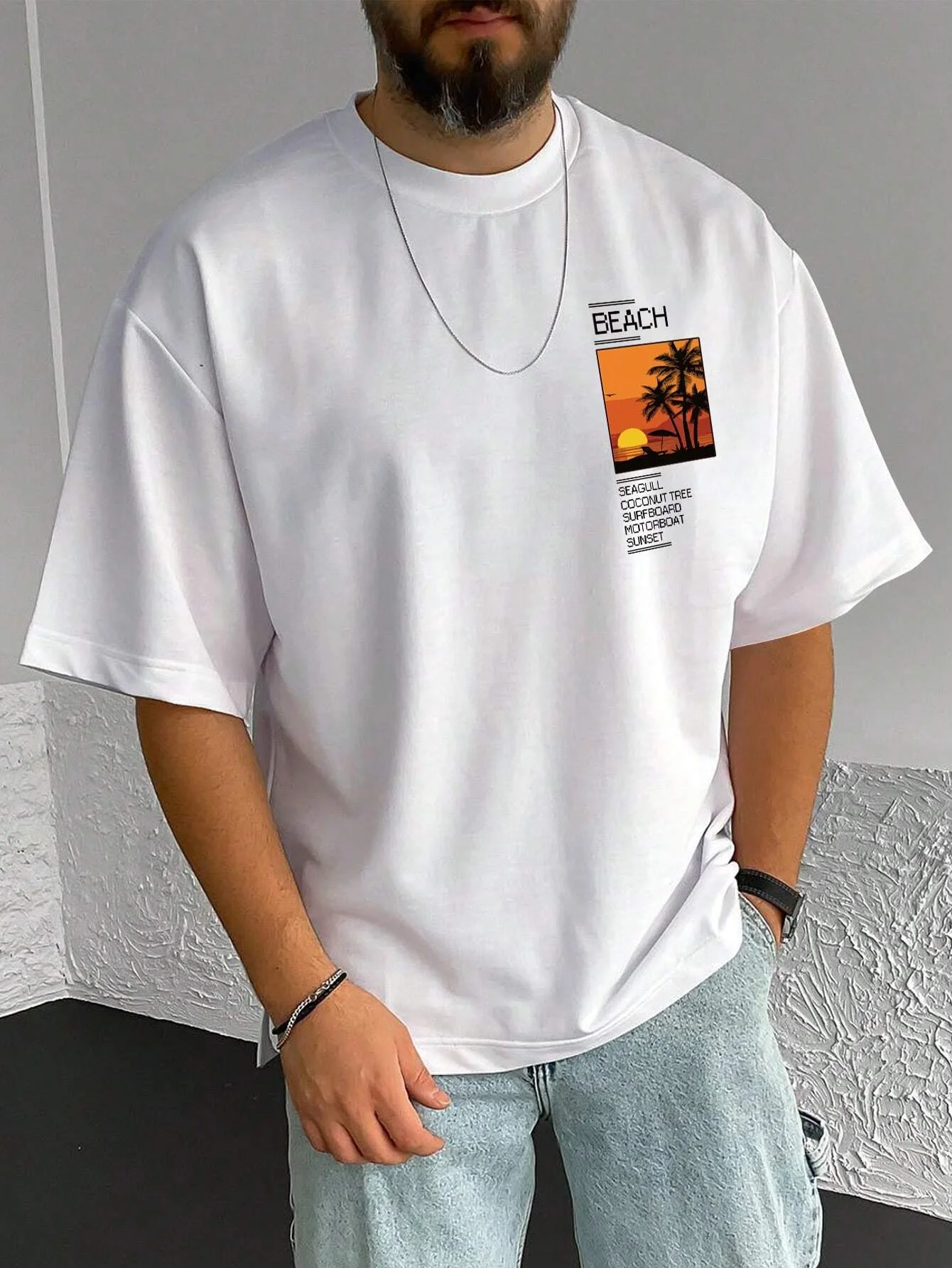 Men Cotton Loose Short Sleeved T-shirt - Uniqwear