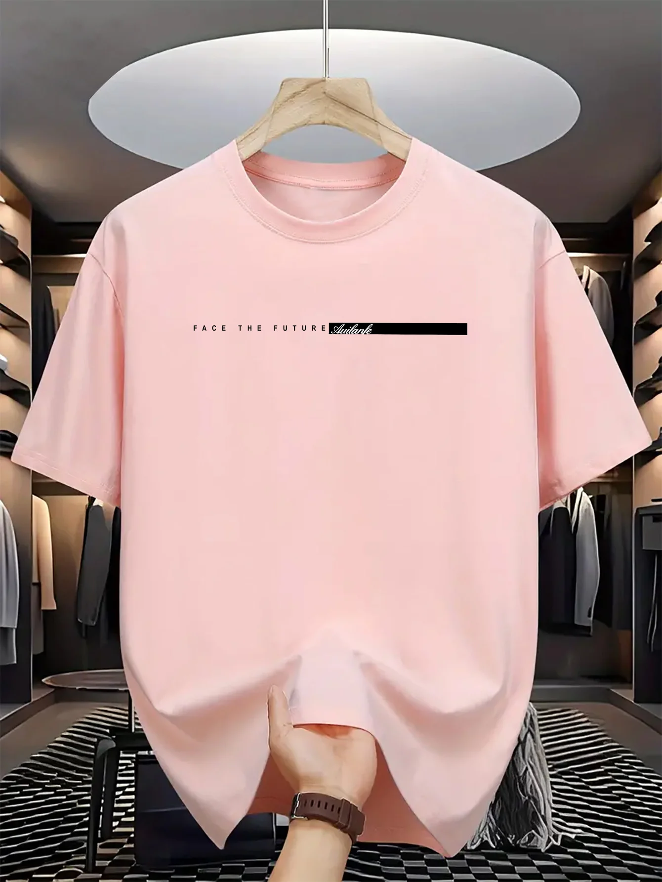 Summer men's 100% cotton casual loose T-shirt - Uniqwear