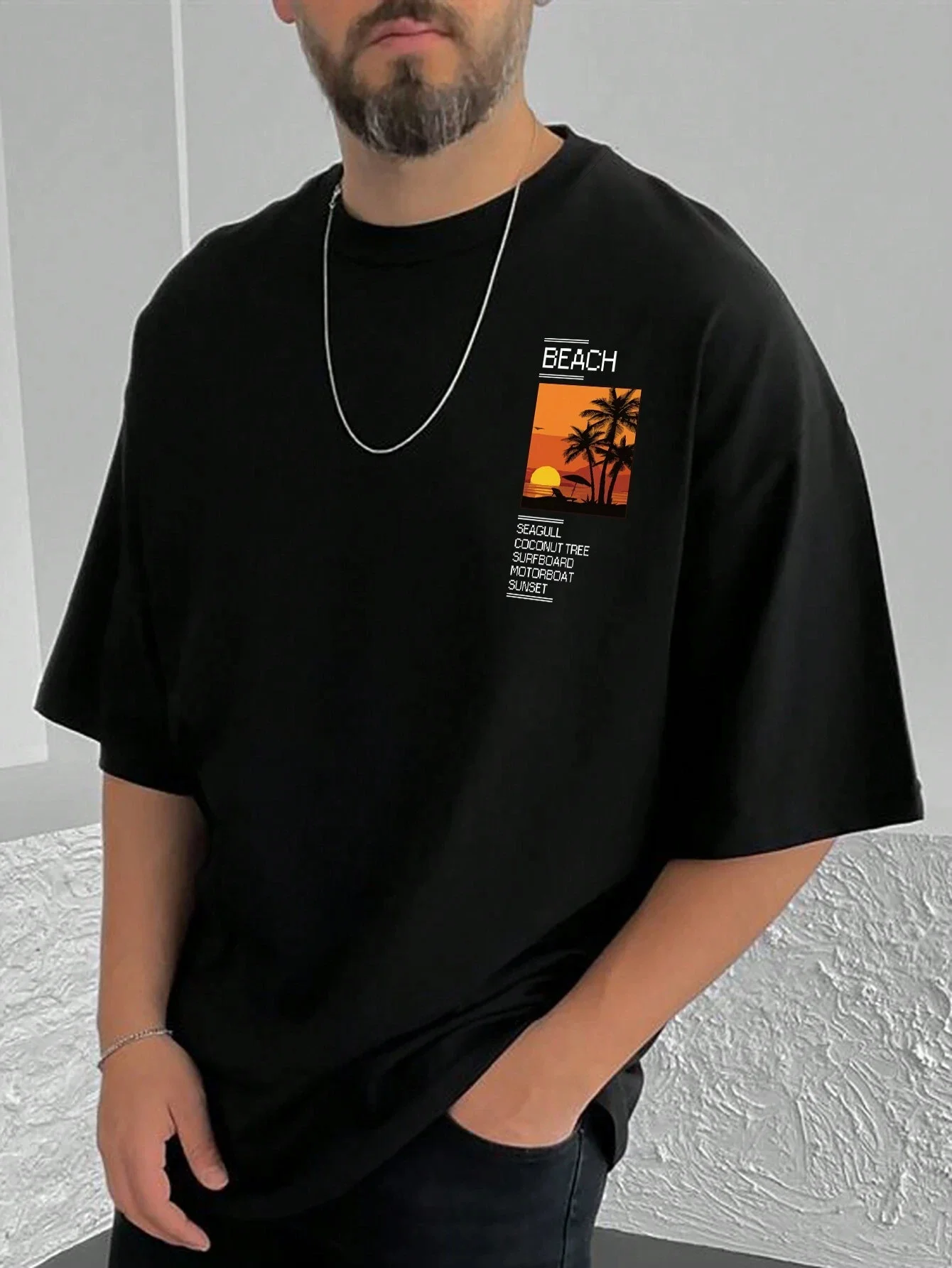 Men Cotton Loose Short Sleeved T-shirt - Uniqwear