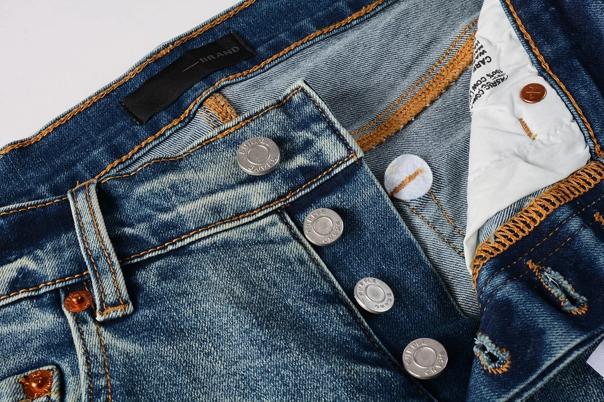 Streetwear Men's Distressed Skinny Button Fly Jeans - Uniqwear