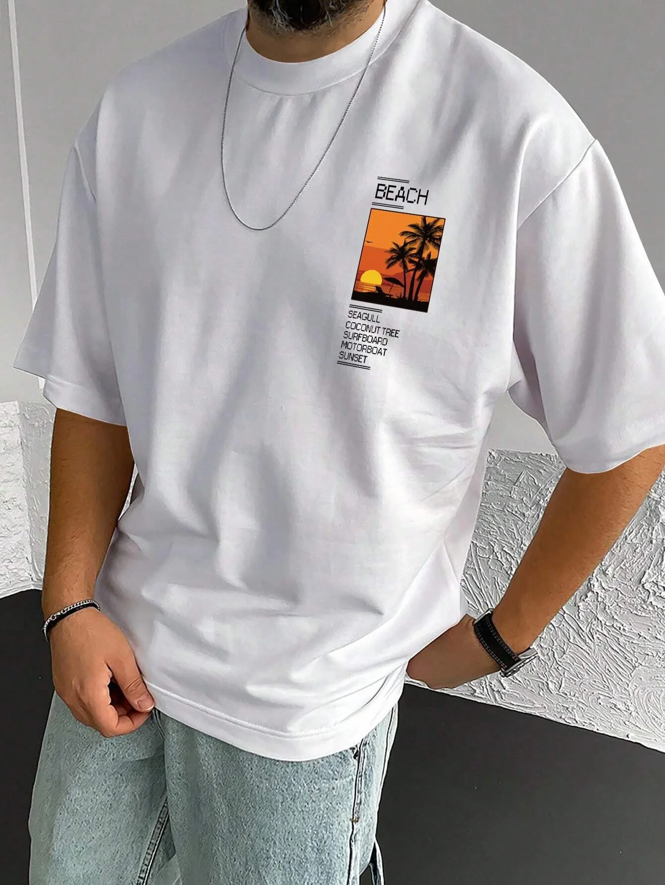 Men Cotton Loose Short Sleeved T-shirt - Uniqwear