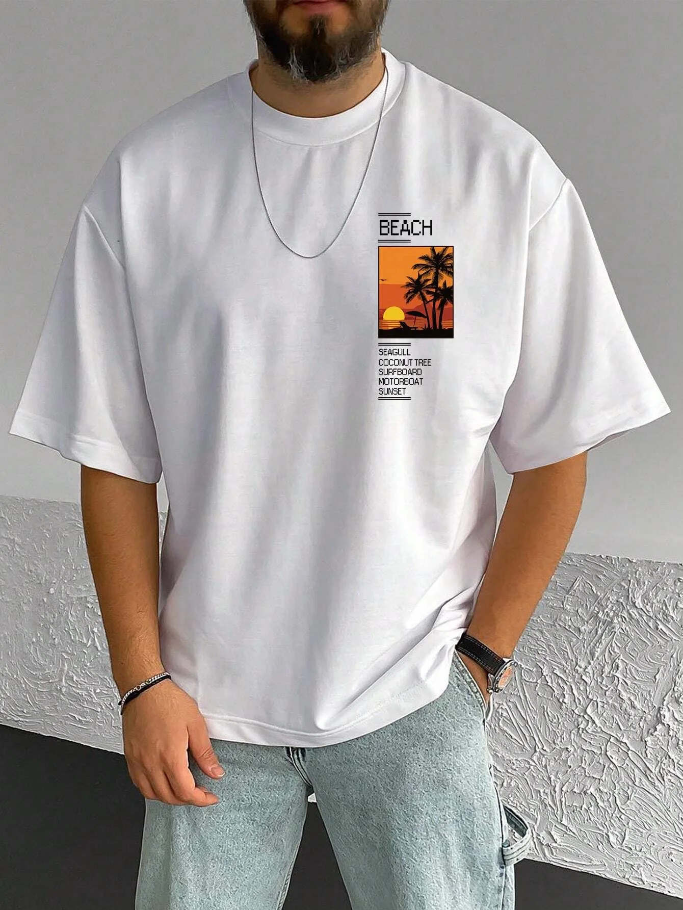Men Cotton Loose Short Sleeved T-shirt - Uniqwear