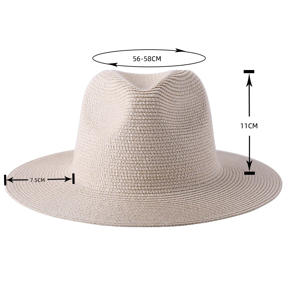 New Natural Panama Soft Shaped Straw Hat Women/Men - Uniqwear