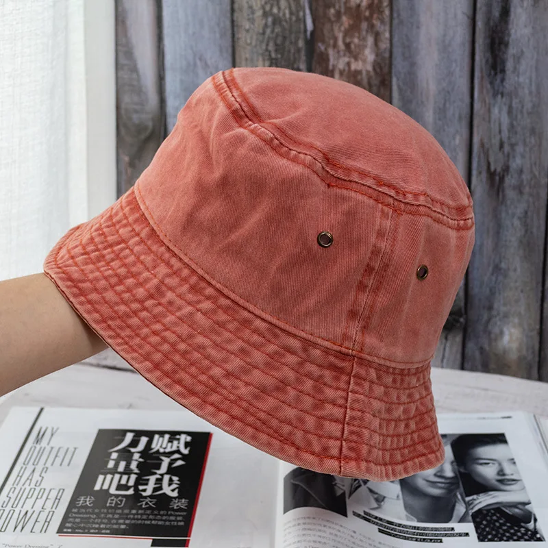 New Unisex Bucket Hat Washed Denim Cap - Uniqwear