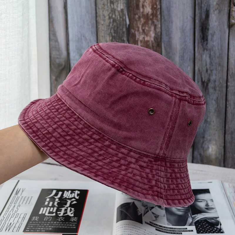 New Unisex Bucket Hat Washed Denim Cap - Uniqwear