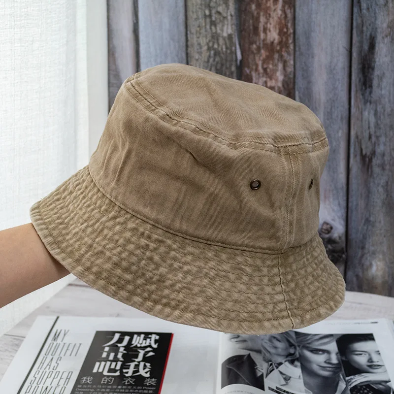New Unisex Bucket Hat Washed Denim Cap - Uniqwear